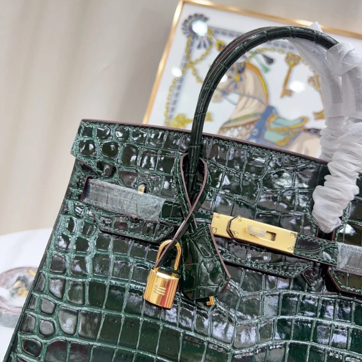 Birkin Vert Titien Matte Alligator Gold Hardware