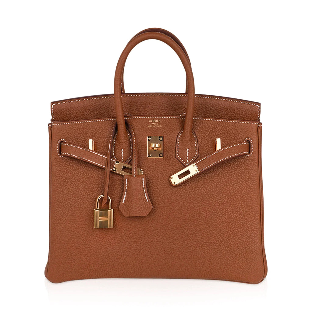 Birkin 25 Bag Gold Togo Leather with Gold Hardware