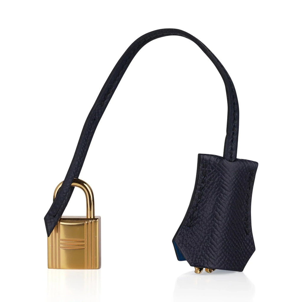 Kelly Casaque 28 Bag Black / Bleu Indigo Sellier Limited Edition
