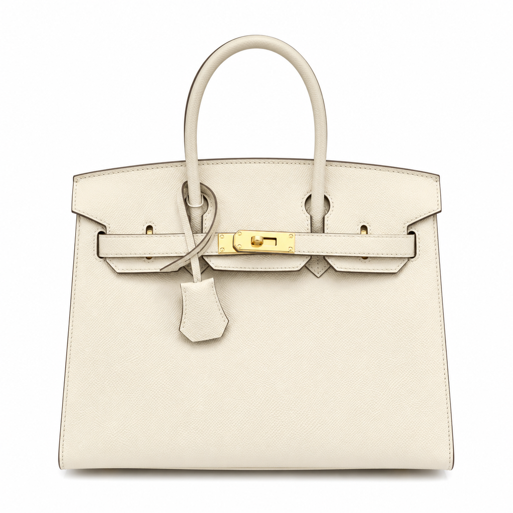 Birkin Style 25/30 Sellier in Craie Epsom Leather (Gold Hardware)