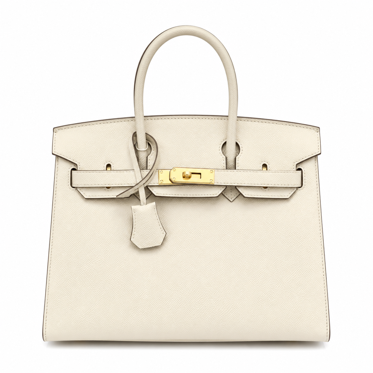 Birkin Style 25/30 Sellier in Craie Epsom Leather (Gold Hardware)