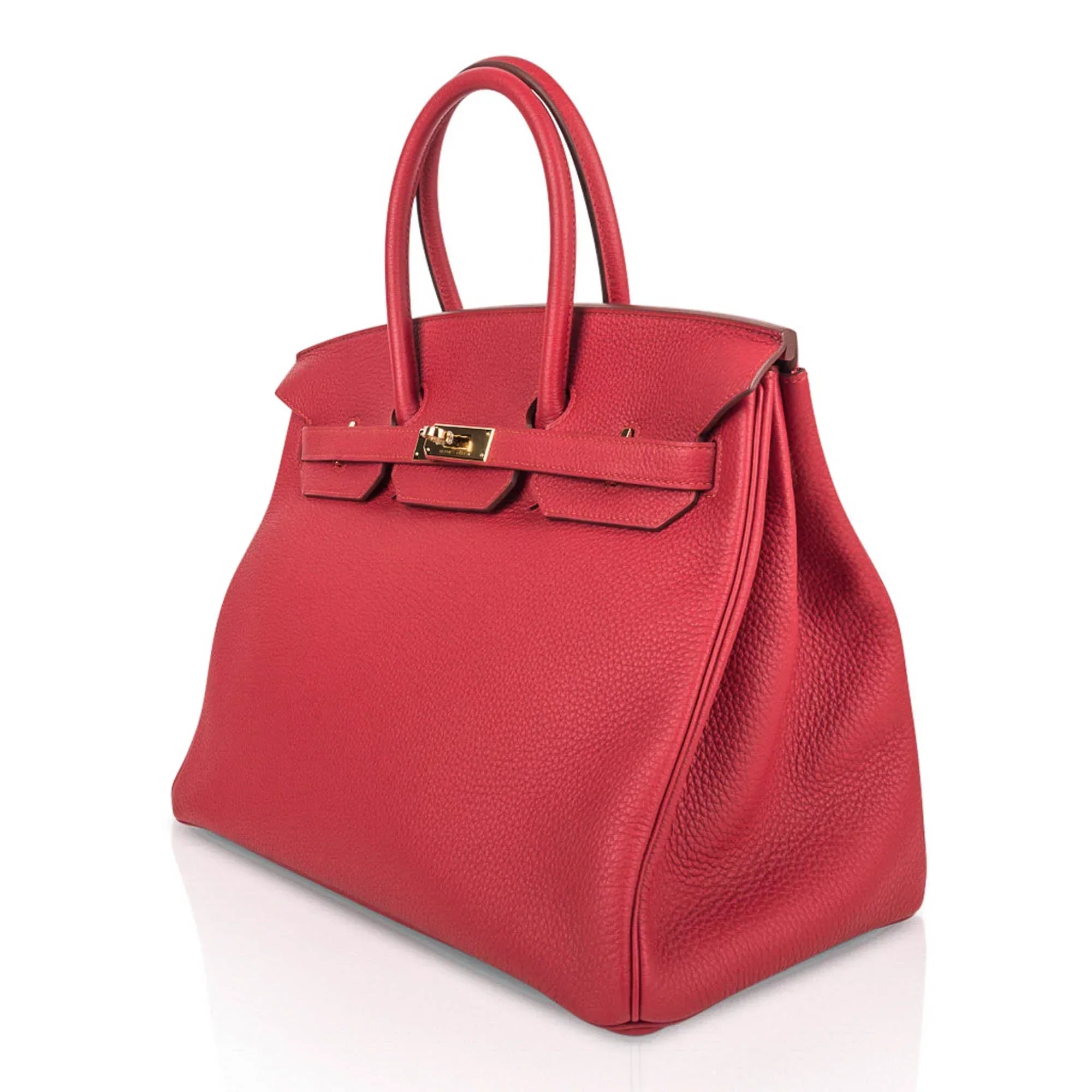 Birkin 35 Bag Vermillion Togo Leather with Gold Hardware