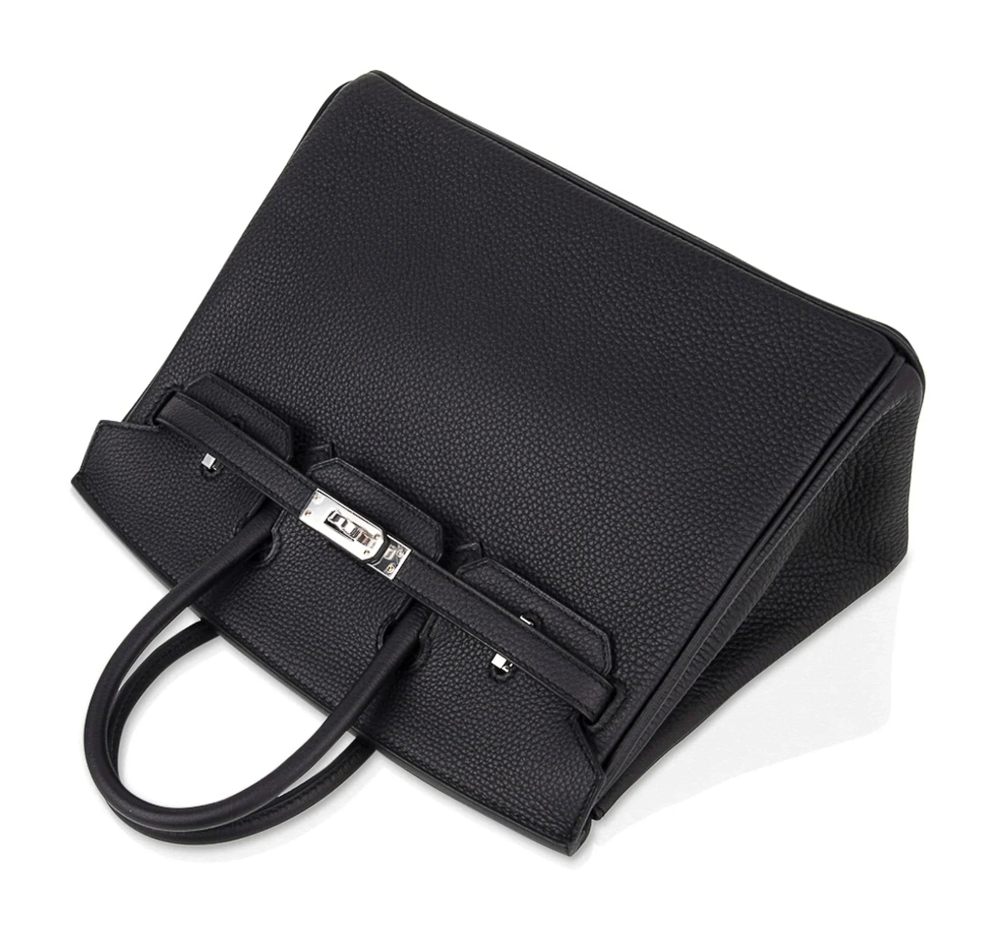 Birkin 25 Bag Black Palladium Hardware Togo Leather