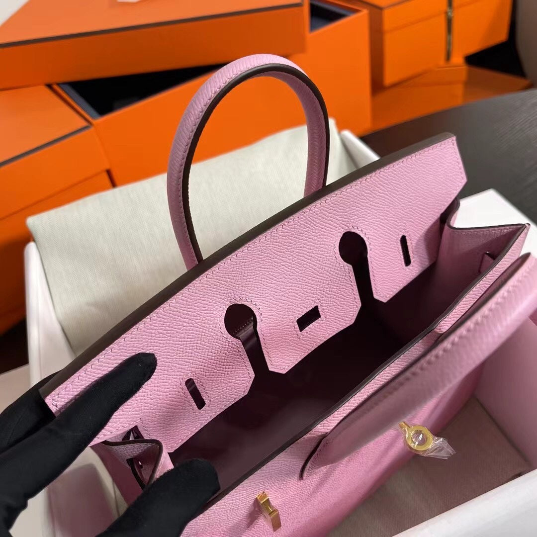 Birkin 25 Sellier Mauve Sylvestre Epsom Gold Hardware