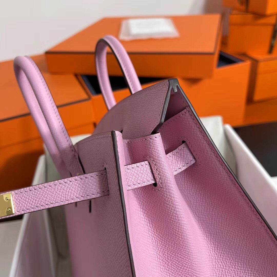 Birkin 25 Sellier Mauve Sylvestre Epsom Gold Hardware