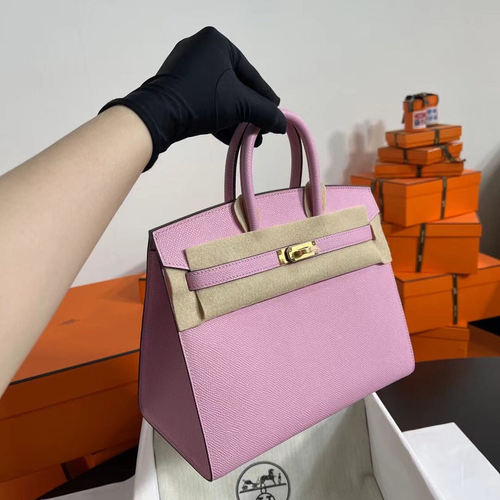 Birkin 25 Sellier Mauve Sylvestre Epsom Gold Hardware