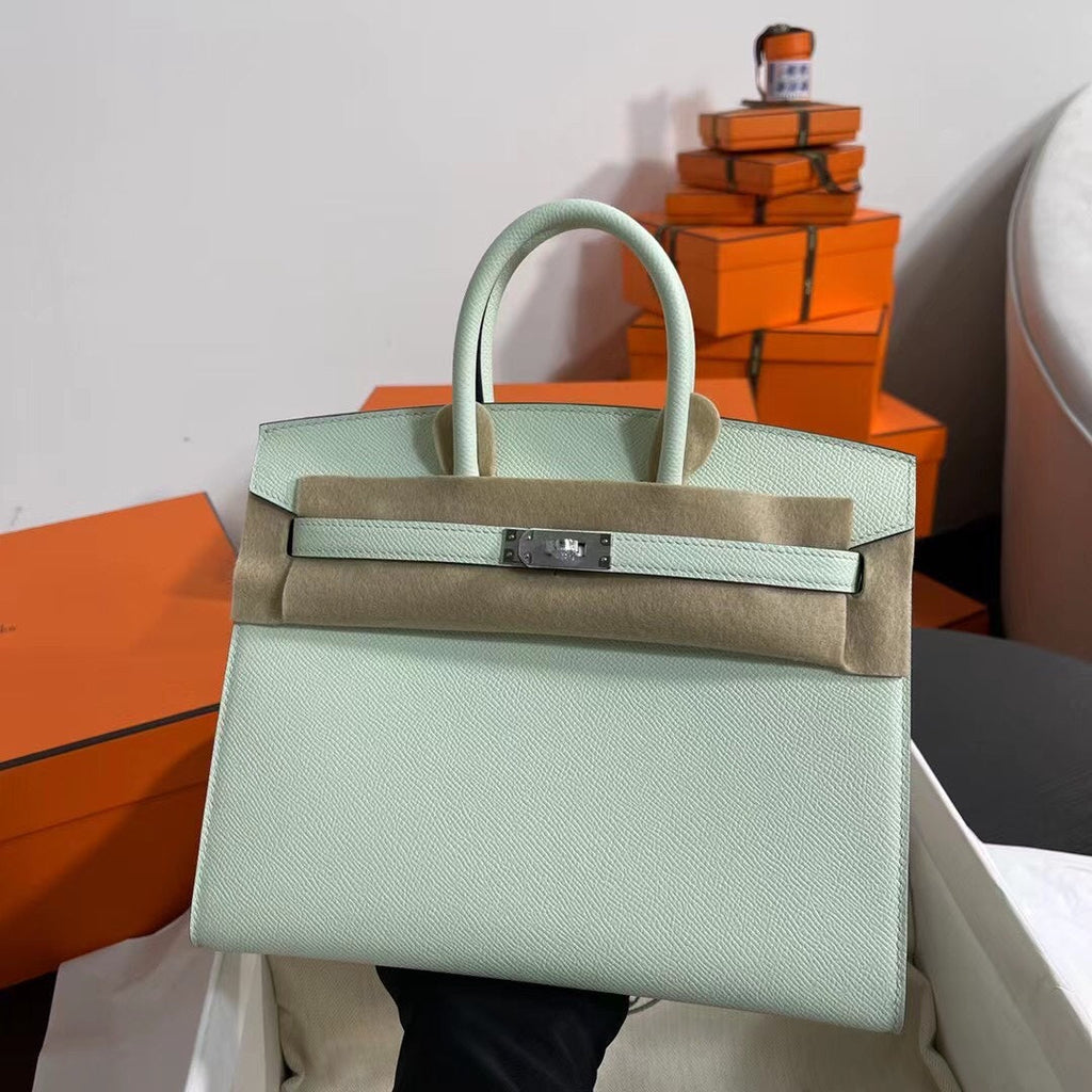 Birkin 25 Sellier Vert Fizz Epsom Silver Hardware