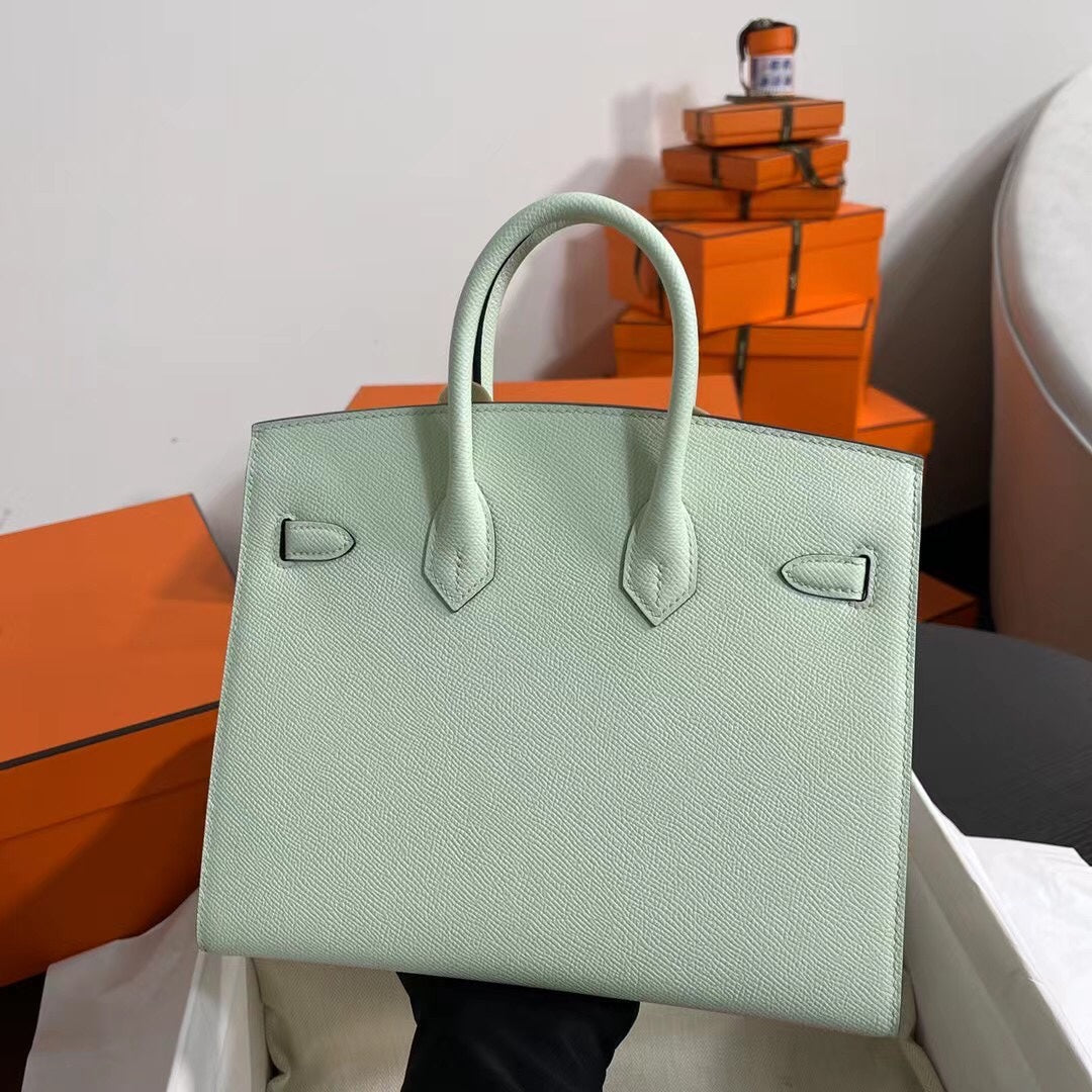 Birkin 25 Sellier Vert Fizz Epsom Silver Hardware