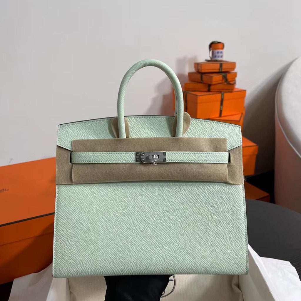 Birkin 25 Sellier Vert Fizz Epsom Silver Hardware