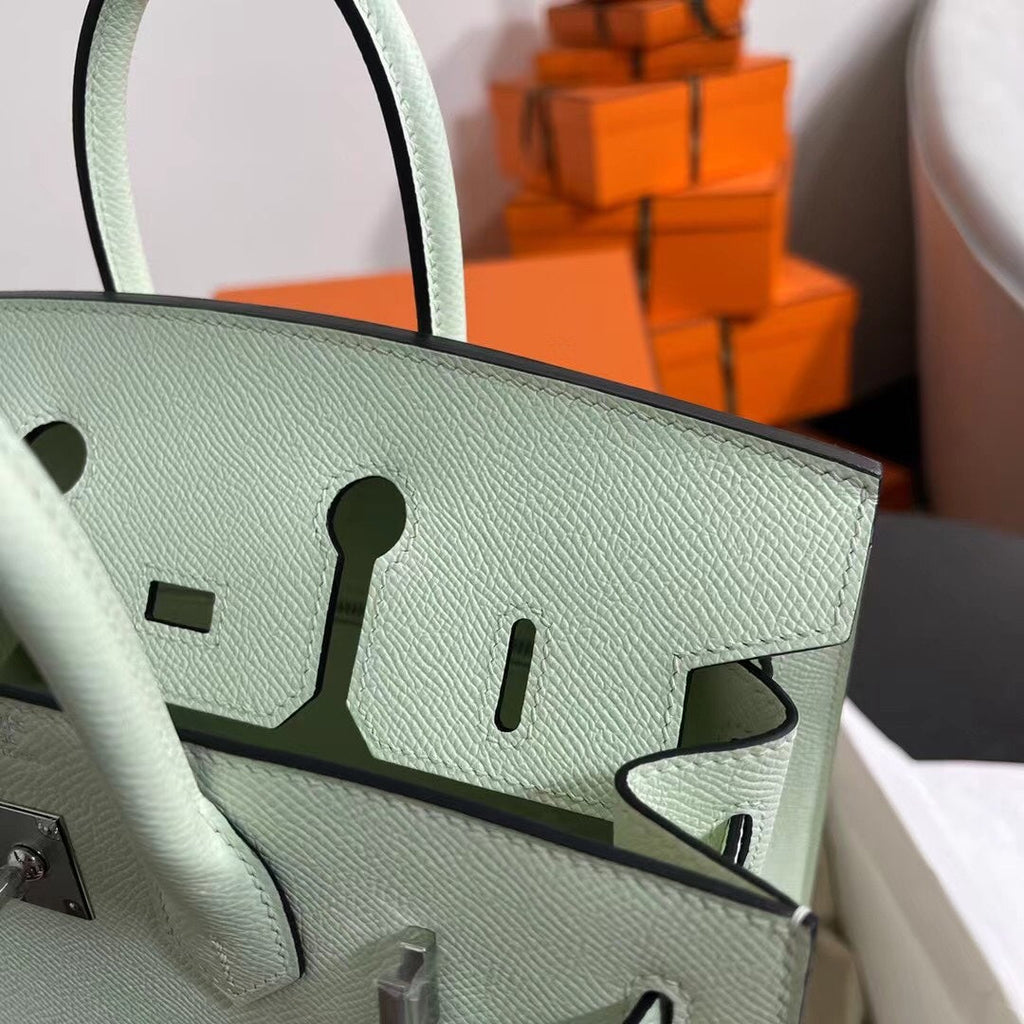 Birkin 25 Sellier Vert Fizz Epsom Silver Hardware