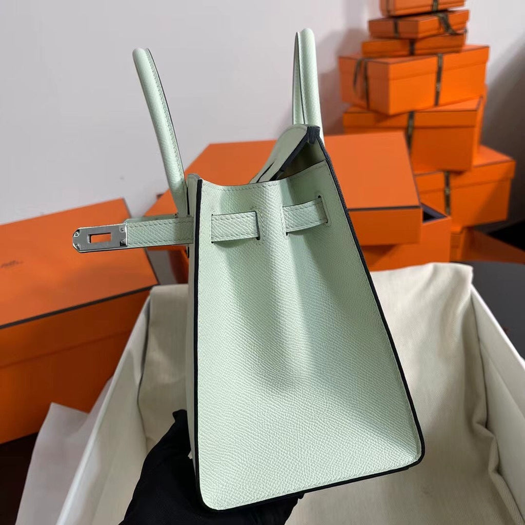 Birkin 25 Sellier Vert Fizz Epsom Silver Hardware