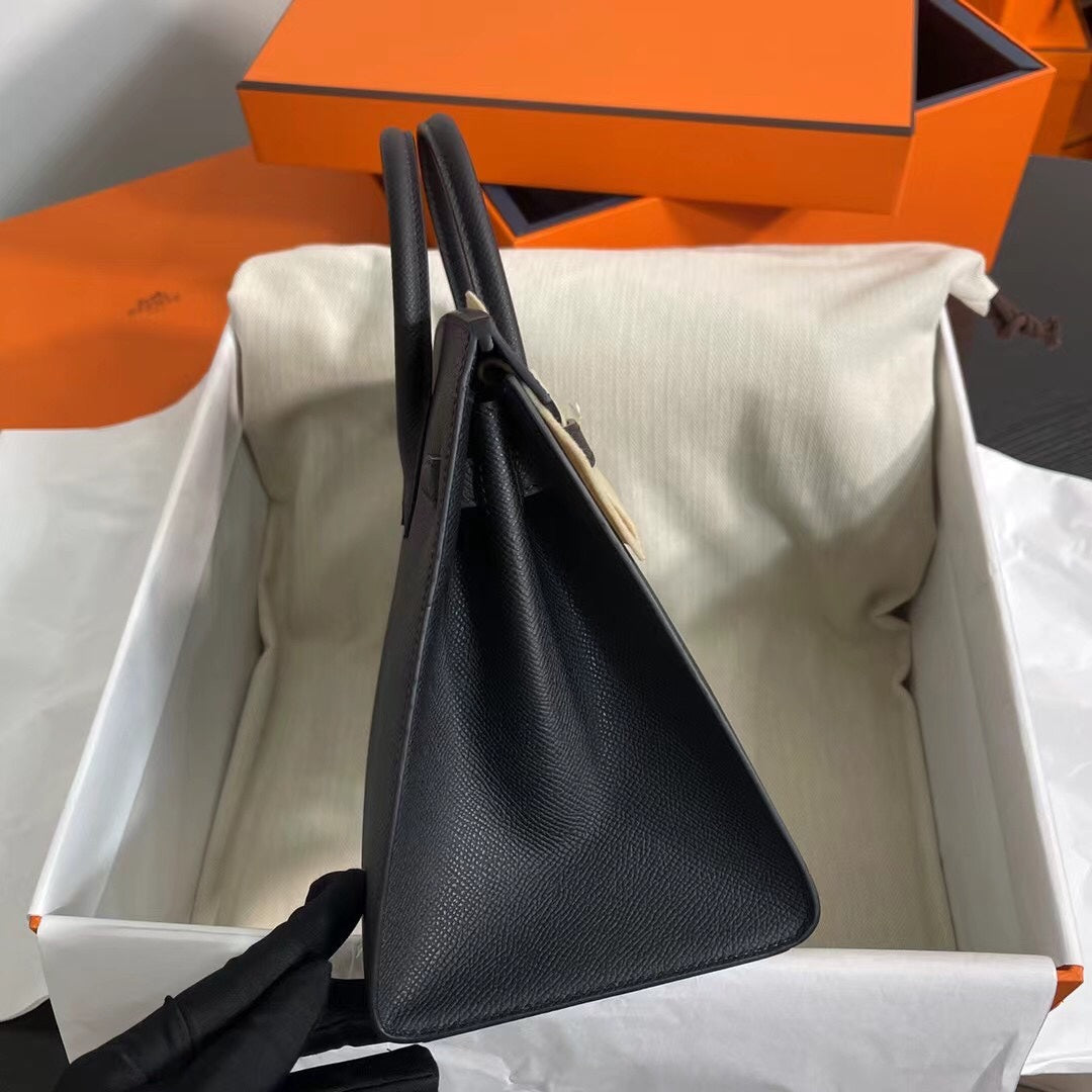 Birkin 25 Sellier 89 Black Epsom Gold Hardware