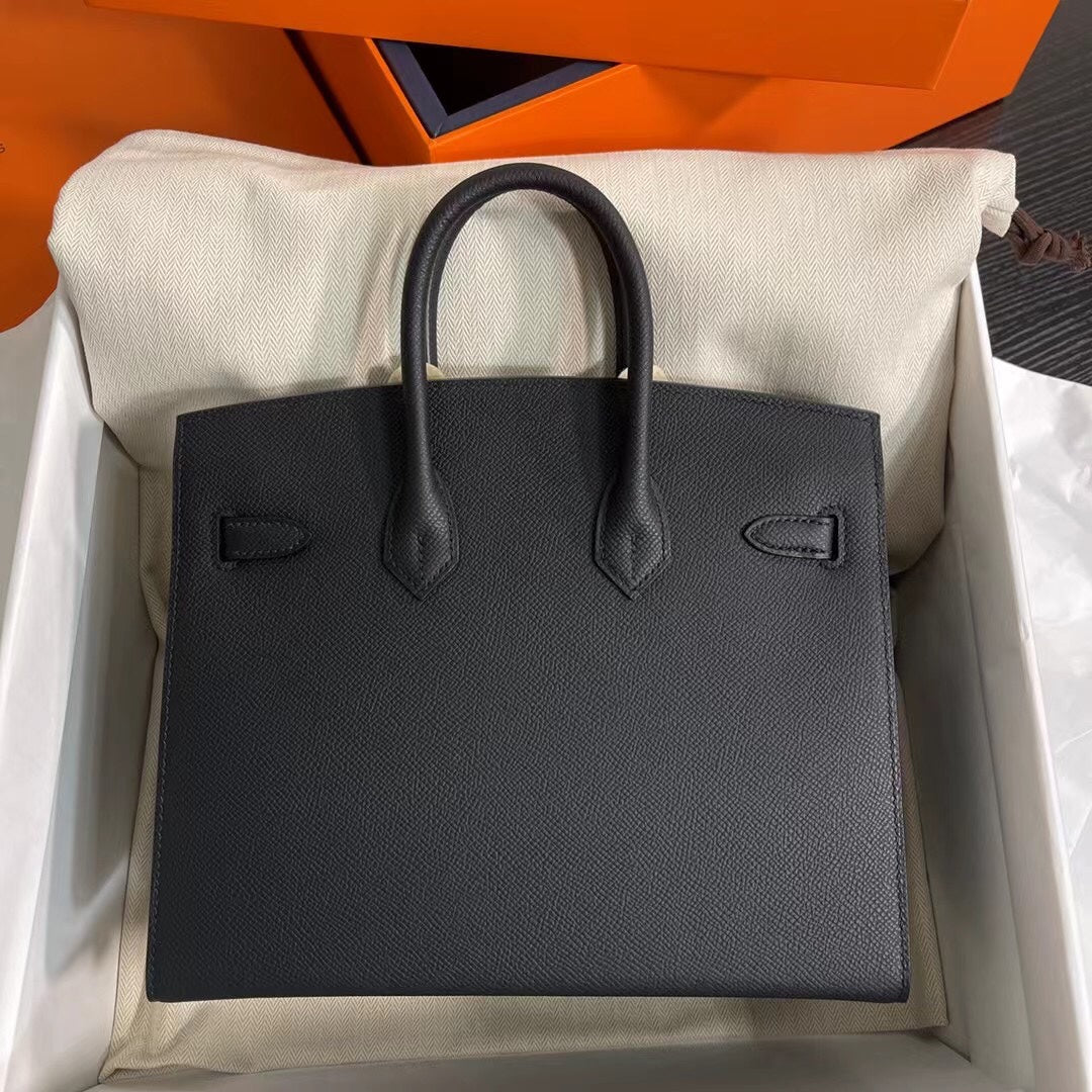 Birkin 25 Sellier 89 Black Epsom Gold Hardware