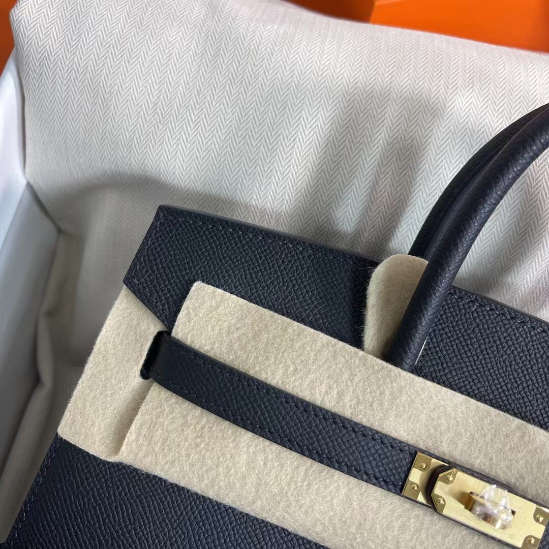 Birkin 25 Sellier 89 Black Epsom Gold Hardware
