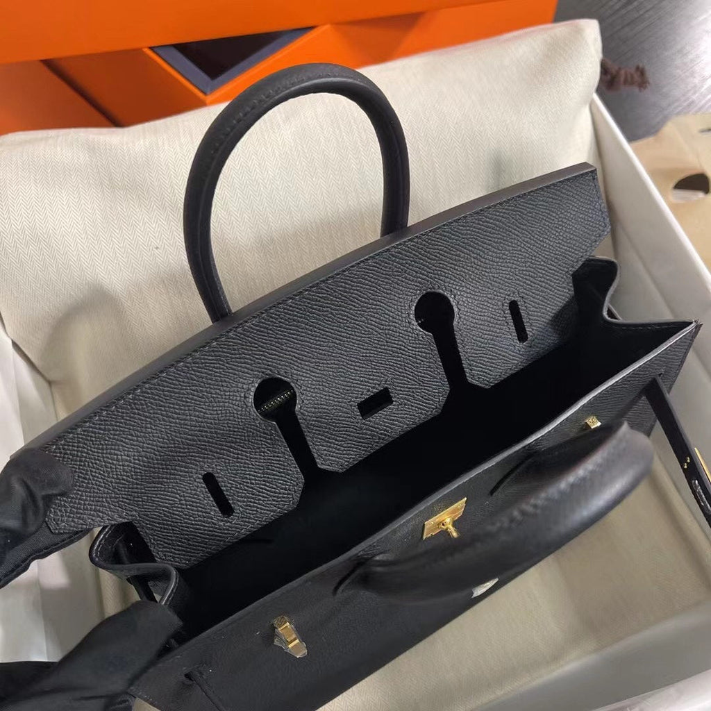 Birkin 25 Sellier 89 Black Epsom Gold Hardware