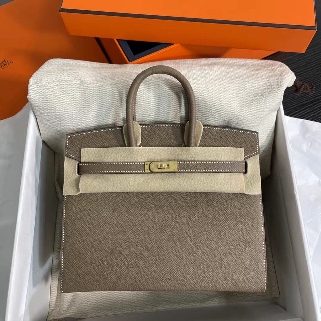 Birkin 25 Sellier 18 Etoupe Epsom Gold Hardware