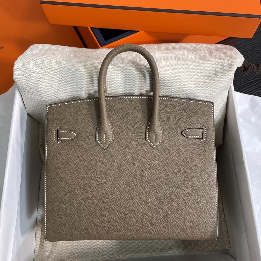 Birkin 25 Sellier 18 Etoupe Epsom Gold Hardware
