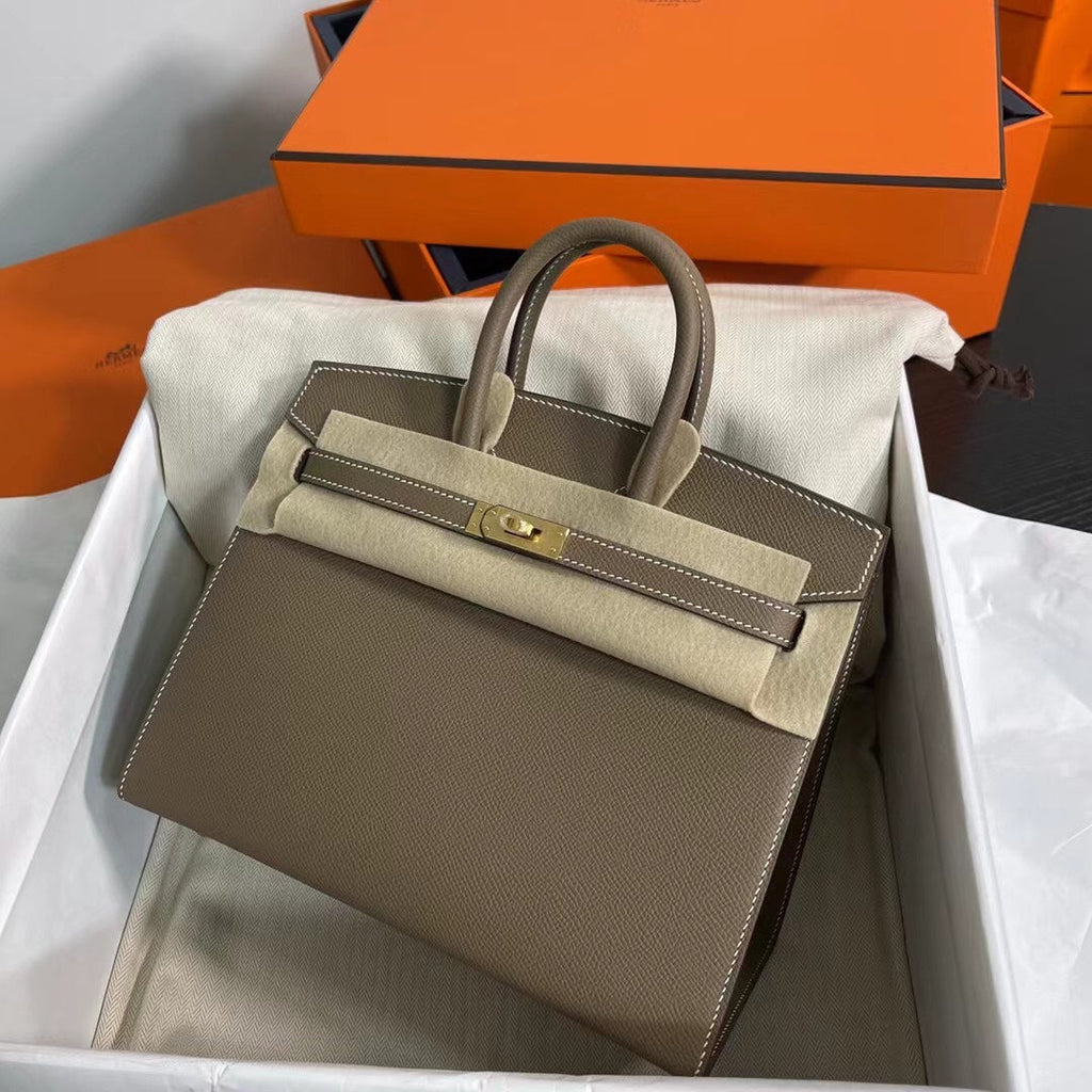 Birkin 25 Sellier 18 Etoupe Epsom Gold Hardware