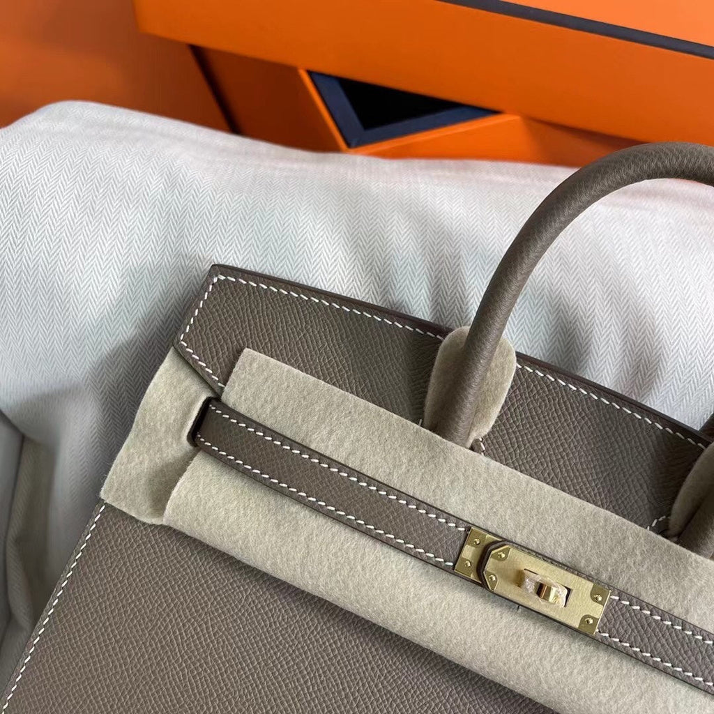 Birkin 25 Sellier 18 Etoupe Epsom Gold Hardware