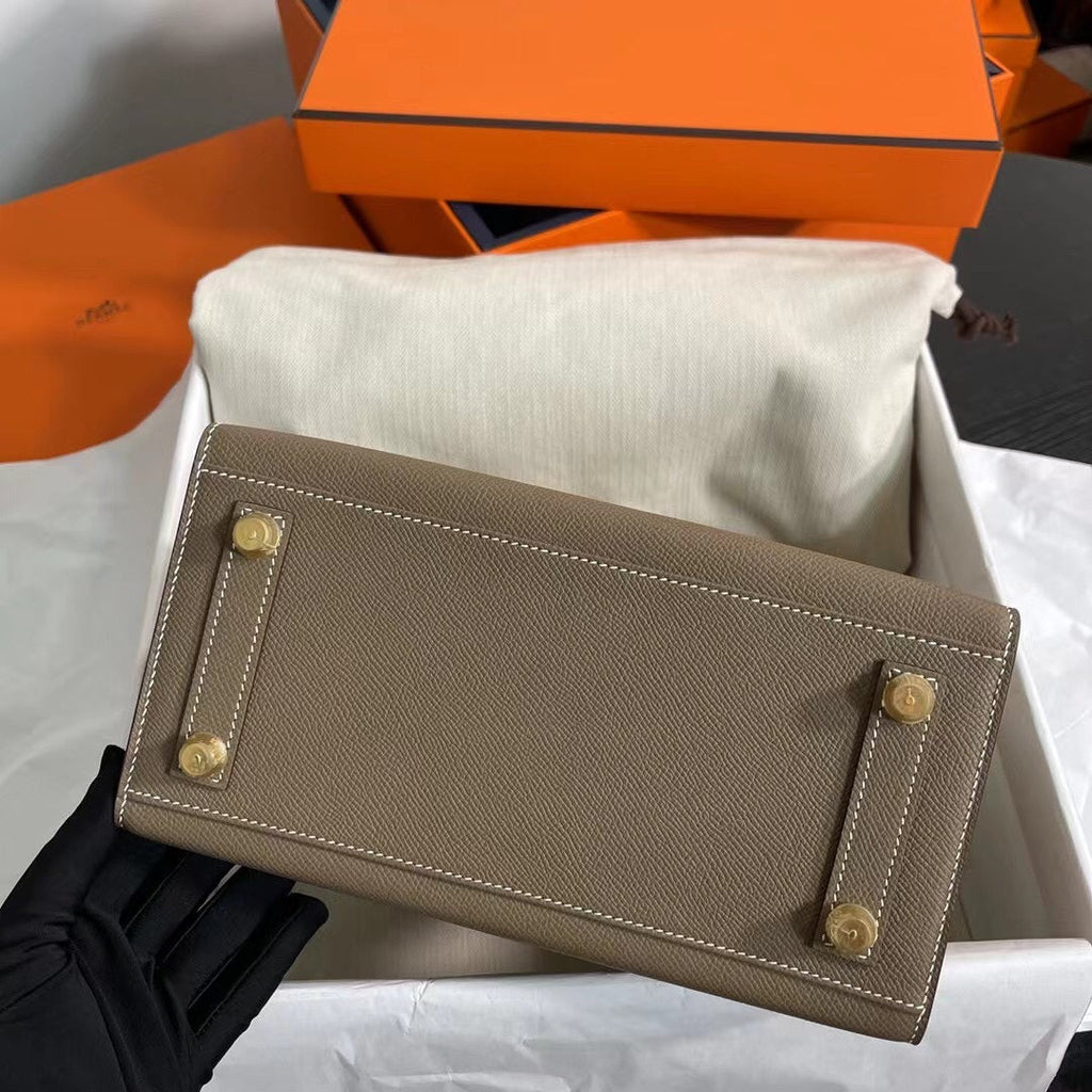 Birkin 25 Sellier 18 Etoupe Epsom Gold Hardware