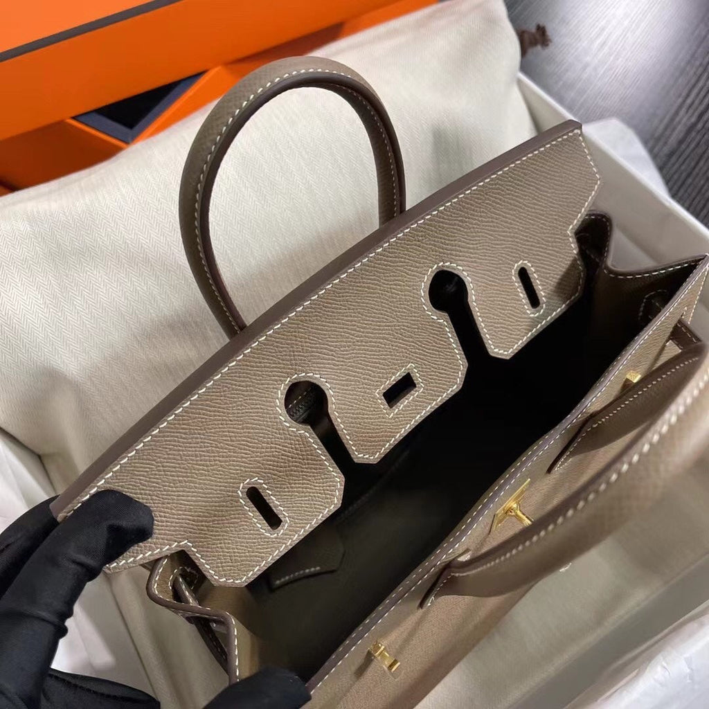 Birkin 25 Sellier 18 Etoupe Epsom Gold Hardware