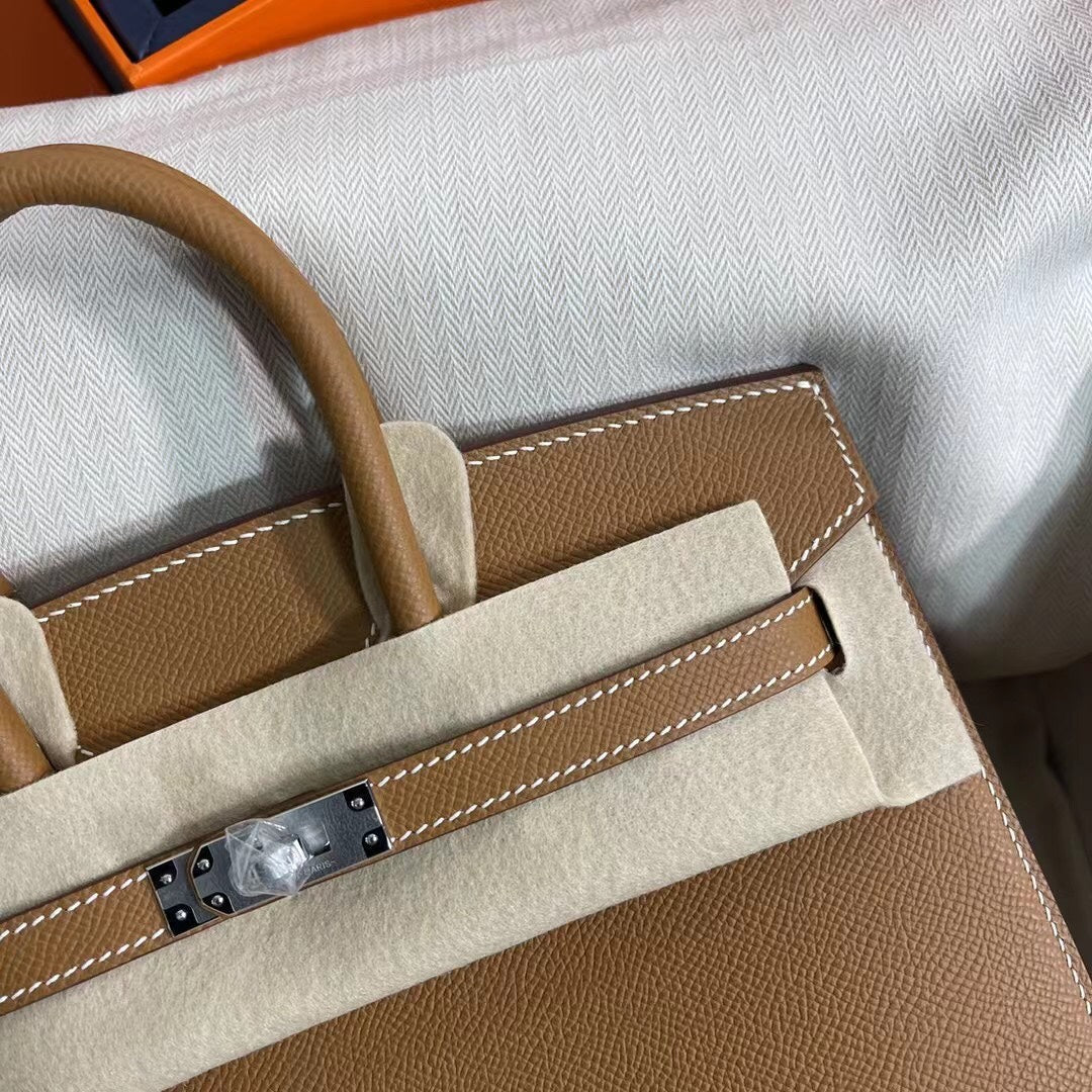 Birkin 25 Sellier 37 Gold Epsom Silver Hardware