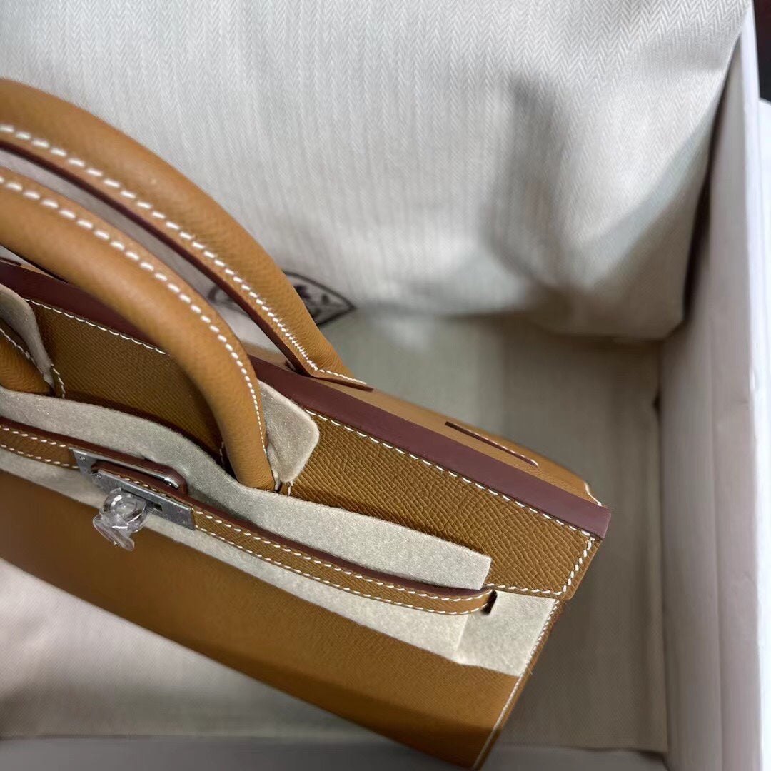 Birkin 25 Sellier 37 Gold Epsom Silver Hardware