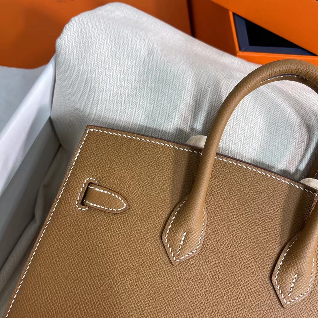 Birkin 25 Sellier 37 Gold Epsom Silver Hardware