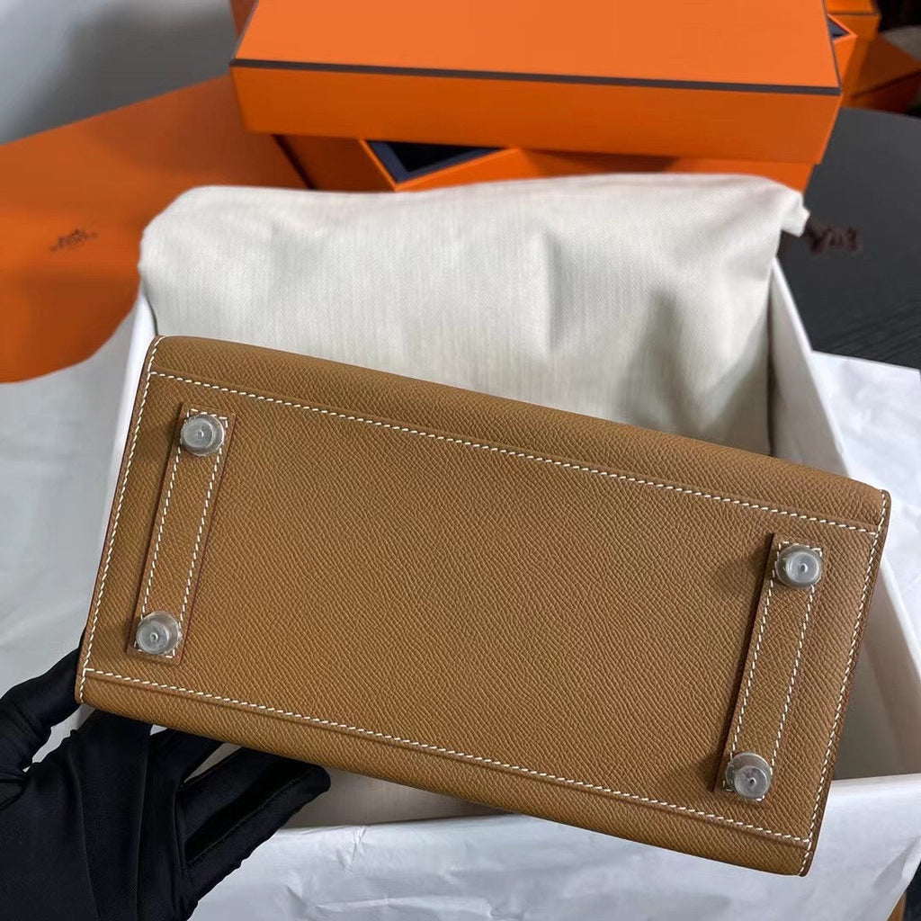 Birkin 25 Sellier 37 Gold Epsom Silver Hardware