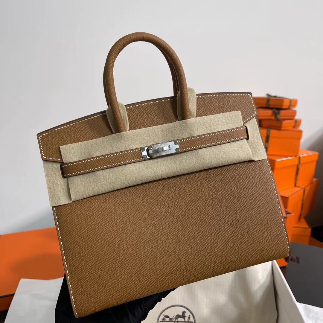 Birkin 25 Sellier 37 Gold Epsom Silver Hardware