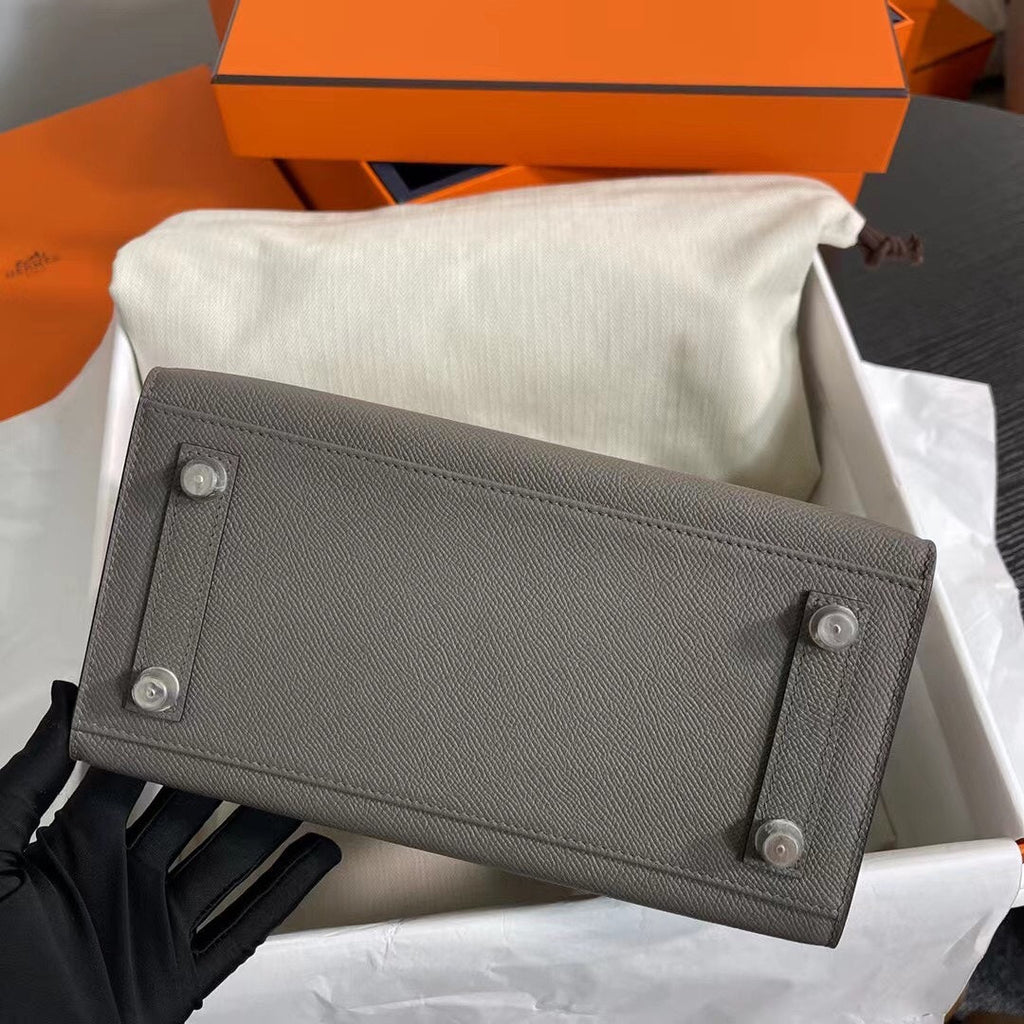 Birkin 25 Sellier 8F Etain Epsom Silver Hardware