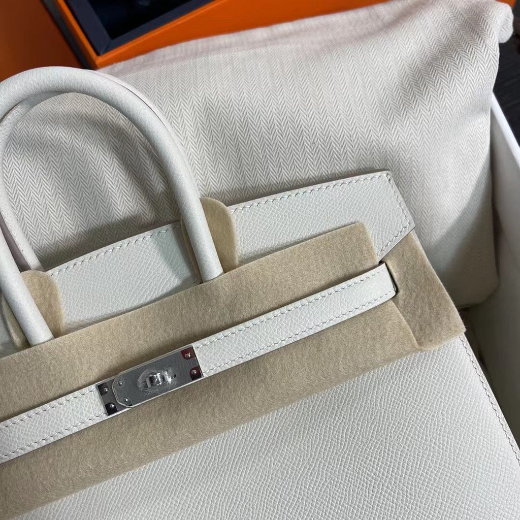 Birkin 25 Sellier 10 Craie Epsom Silver Hardware