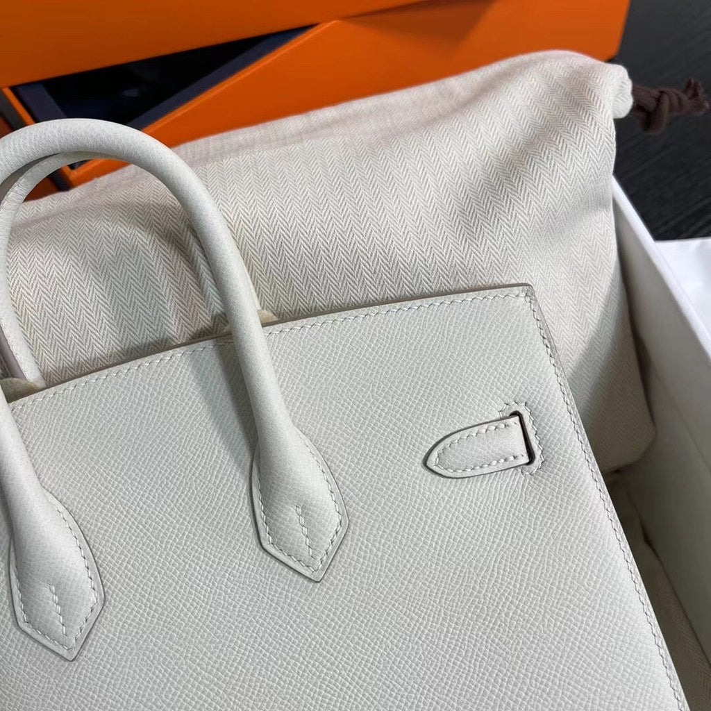 Birkin 25 Sellier 10 Craie Epsom Silver Hardware