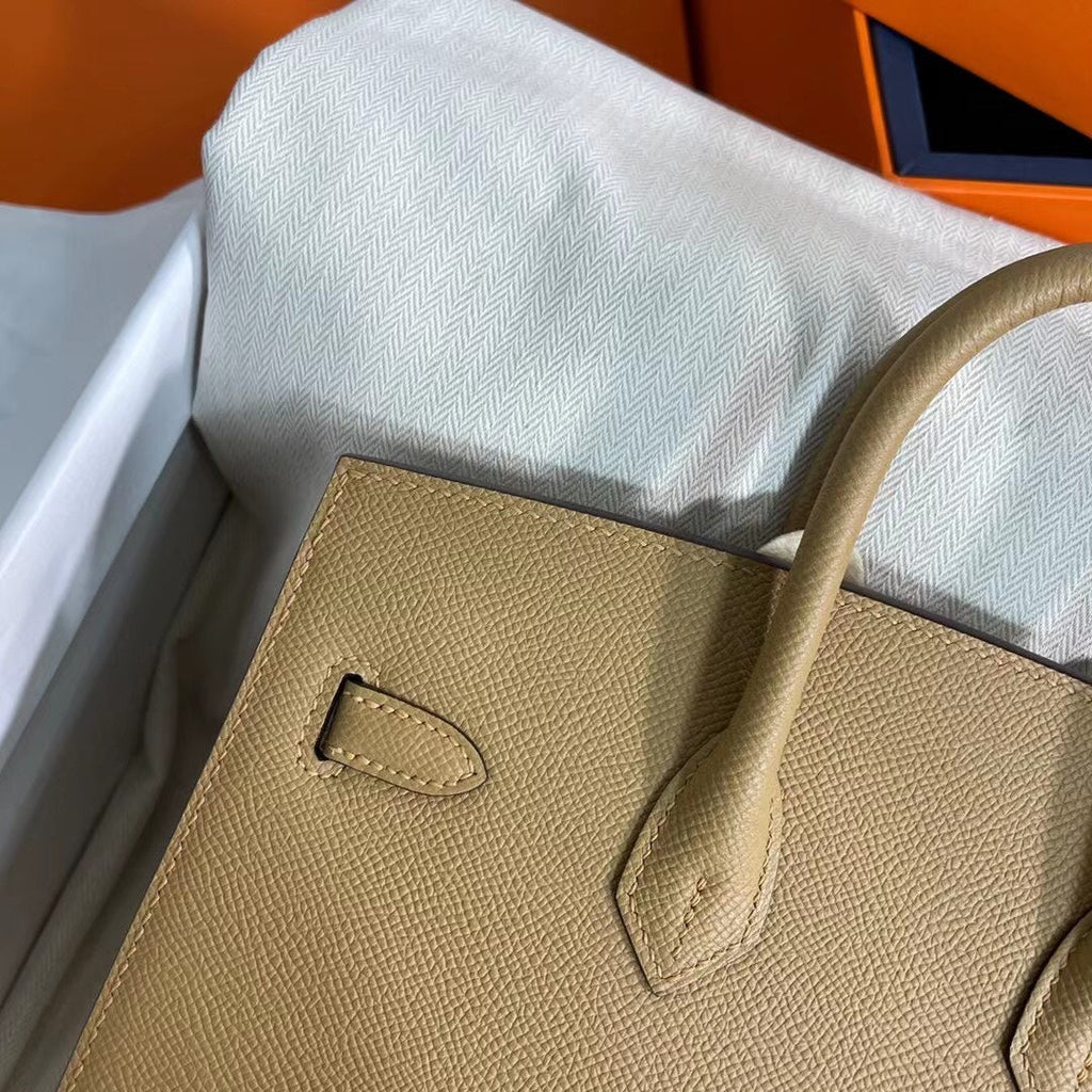 Birkin 25 Sellier 4B Biscuit Epsom Gold Hardware