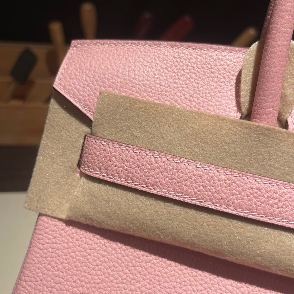 Birkin 25  Retourne 3Q Rose Sakura Togo Silver Hardware