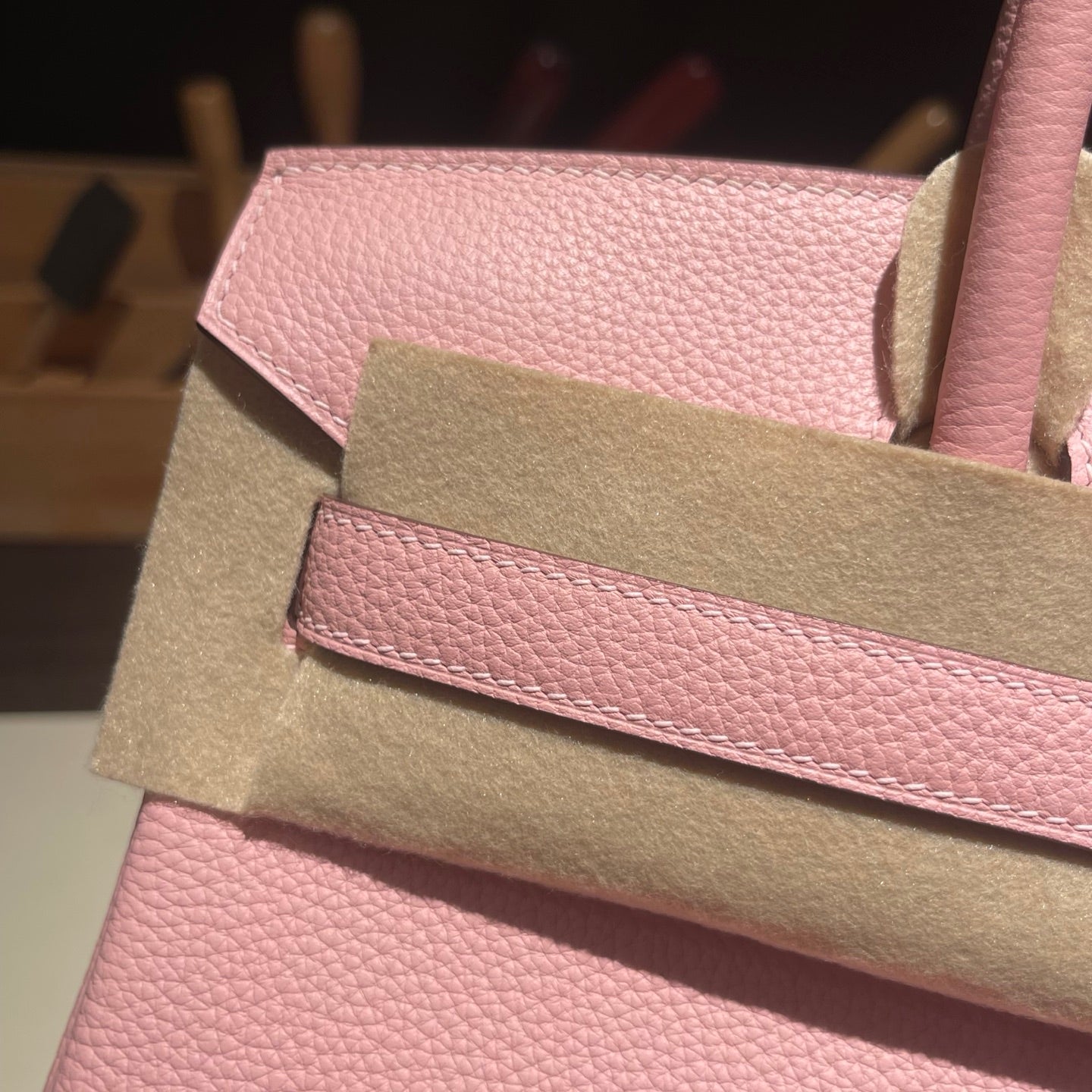 Birkin 25  Retourne 3Q Rose Sakura Togo Silver Hardware