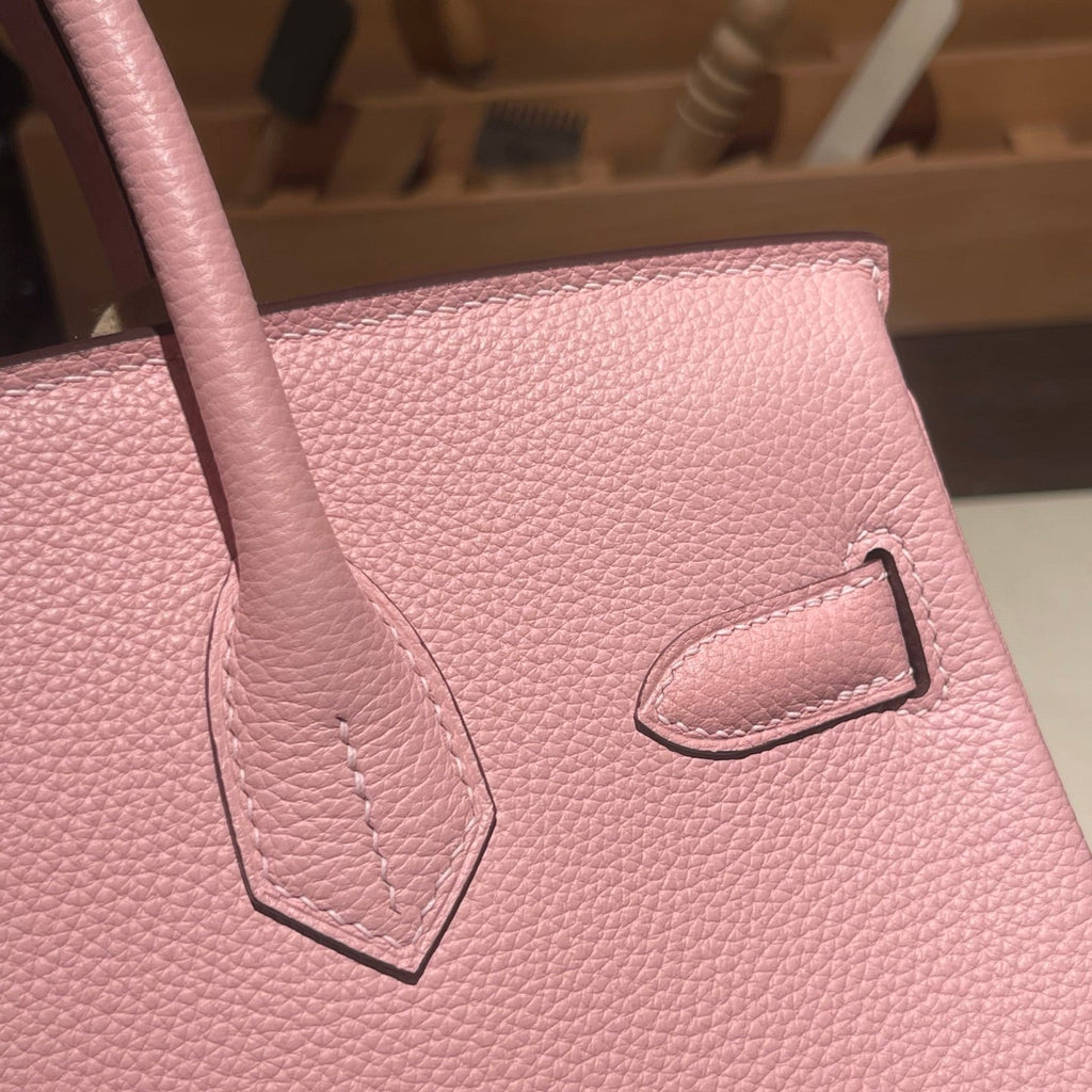 Birkin 25  Retourne 3Q Rose Sakura Togo Silver Hardware