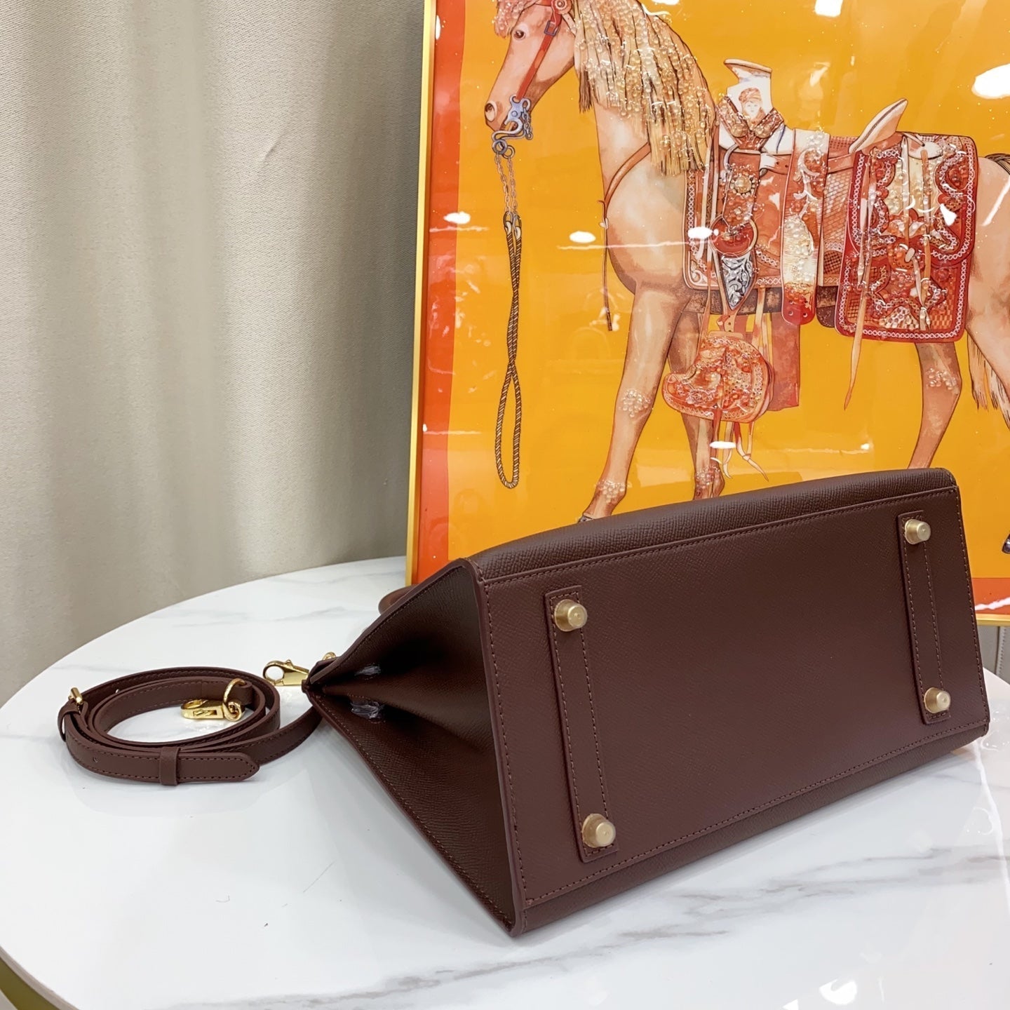 Birkin Style 25/30 Sellier in Chocolat Epsom Leather (Gold Hardware)