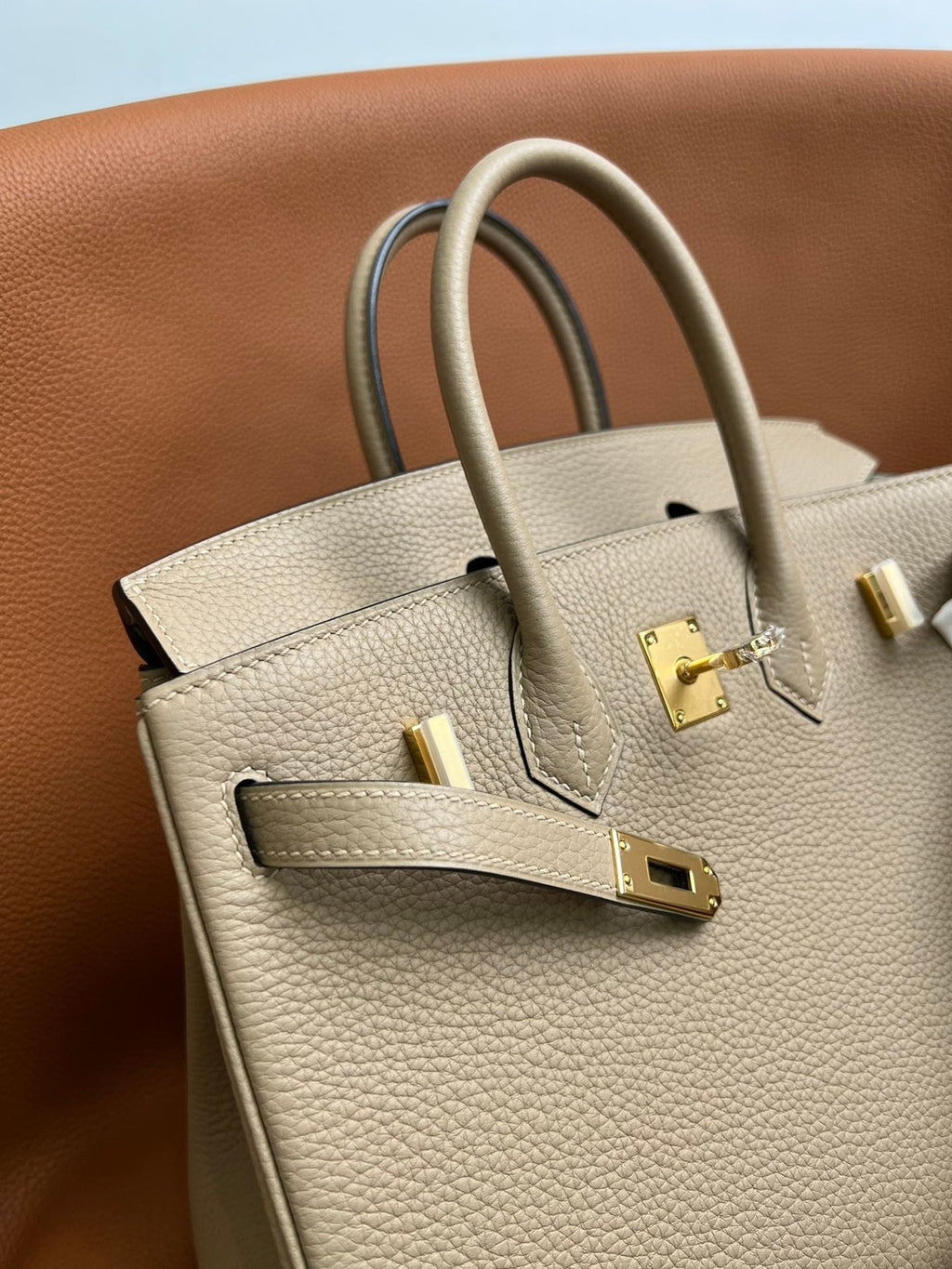 Birkin 25 Retourne in Trench Togo Leather (Gold Hardware)