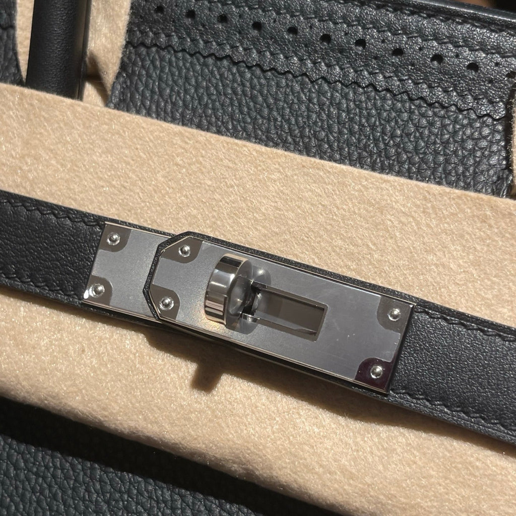 Birkin Ghillies 30 Total Black Leather Top-Handle Bag