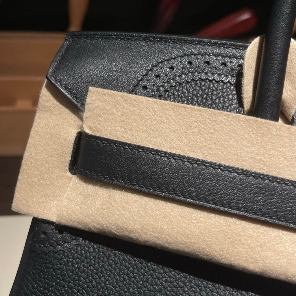Birkin Ghillies 30 Total Black Leather Top-Handle Bag