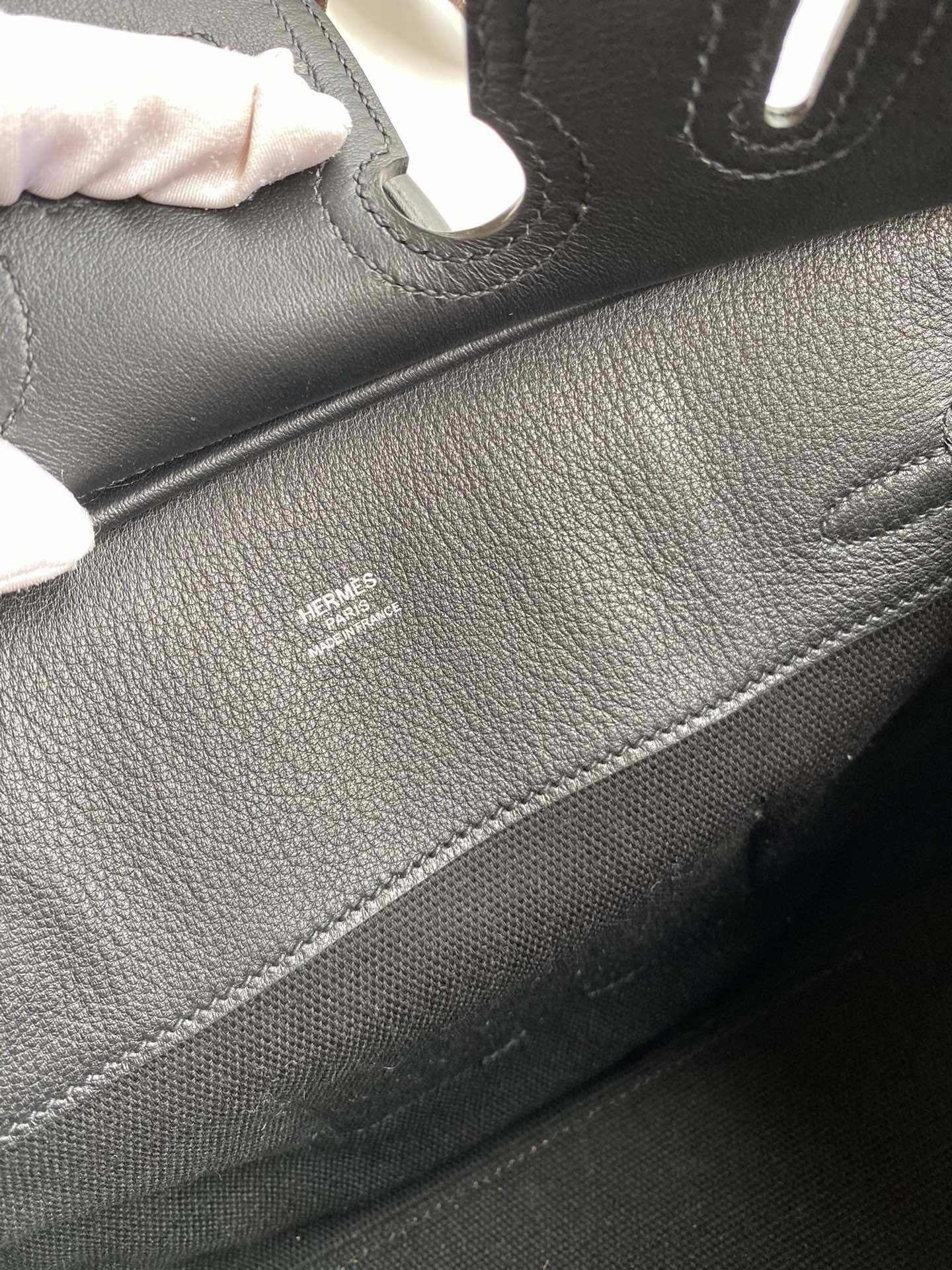 Birkin Cargo 25 All Black Swift Leather and Canvas Multi-Pocket Bag