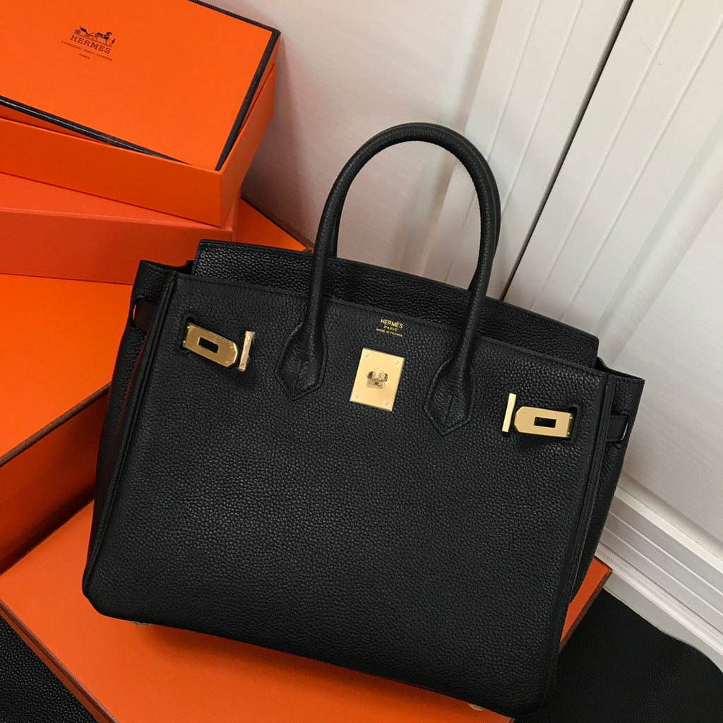 Birkin Retourne in Noir Togo Leather with Contrast Interior (Gold Hardware)