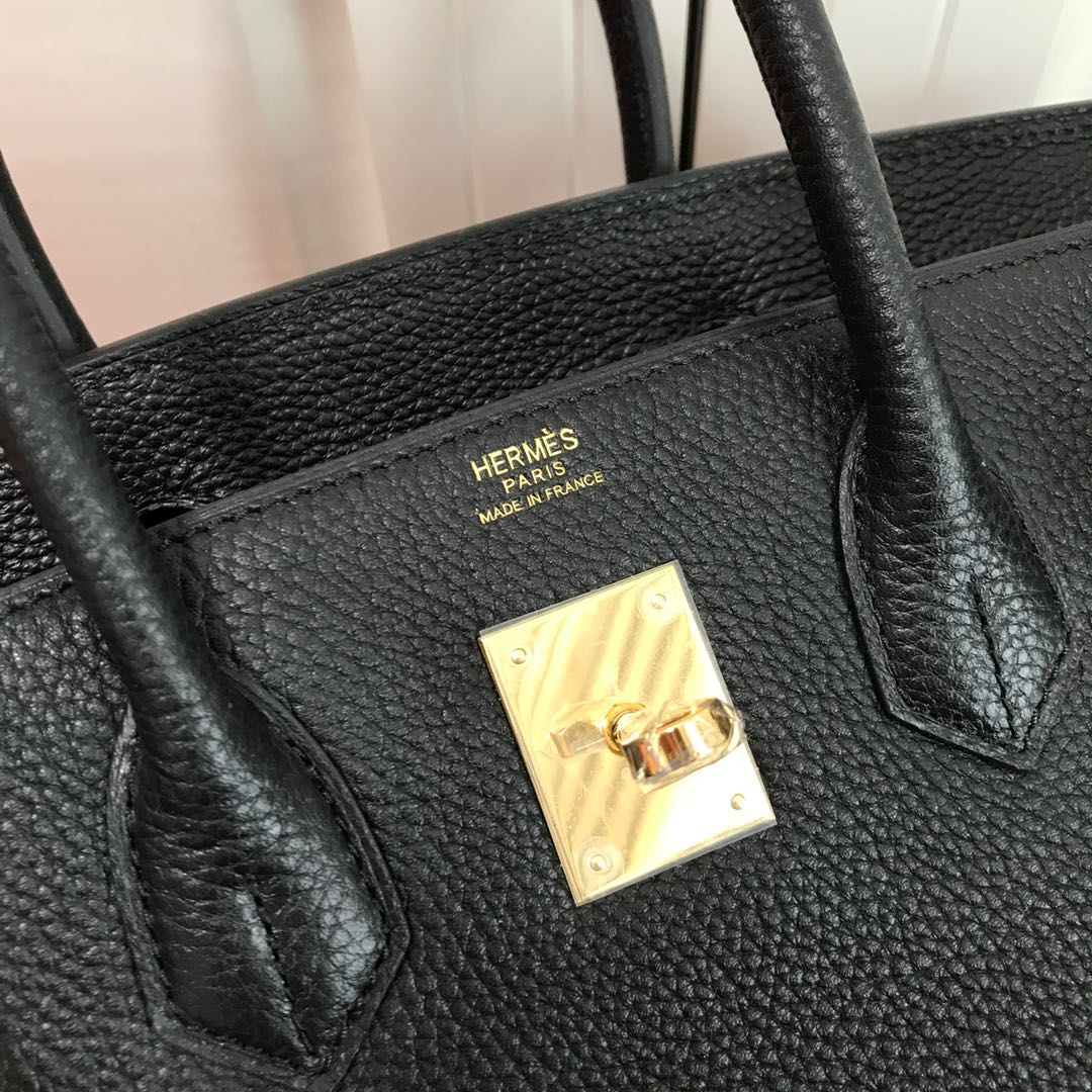 Birkin Retourne in Noir Togo Leather with Contrast Interior (Gold Hardware)