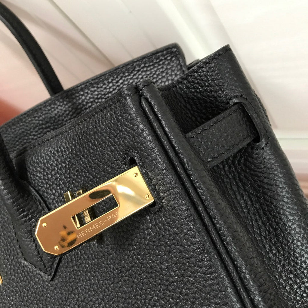 Birkin Retourne in Noir Togo Leather with Contrast Interior (Gold Hardware)