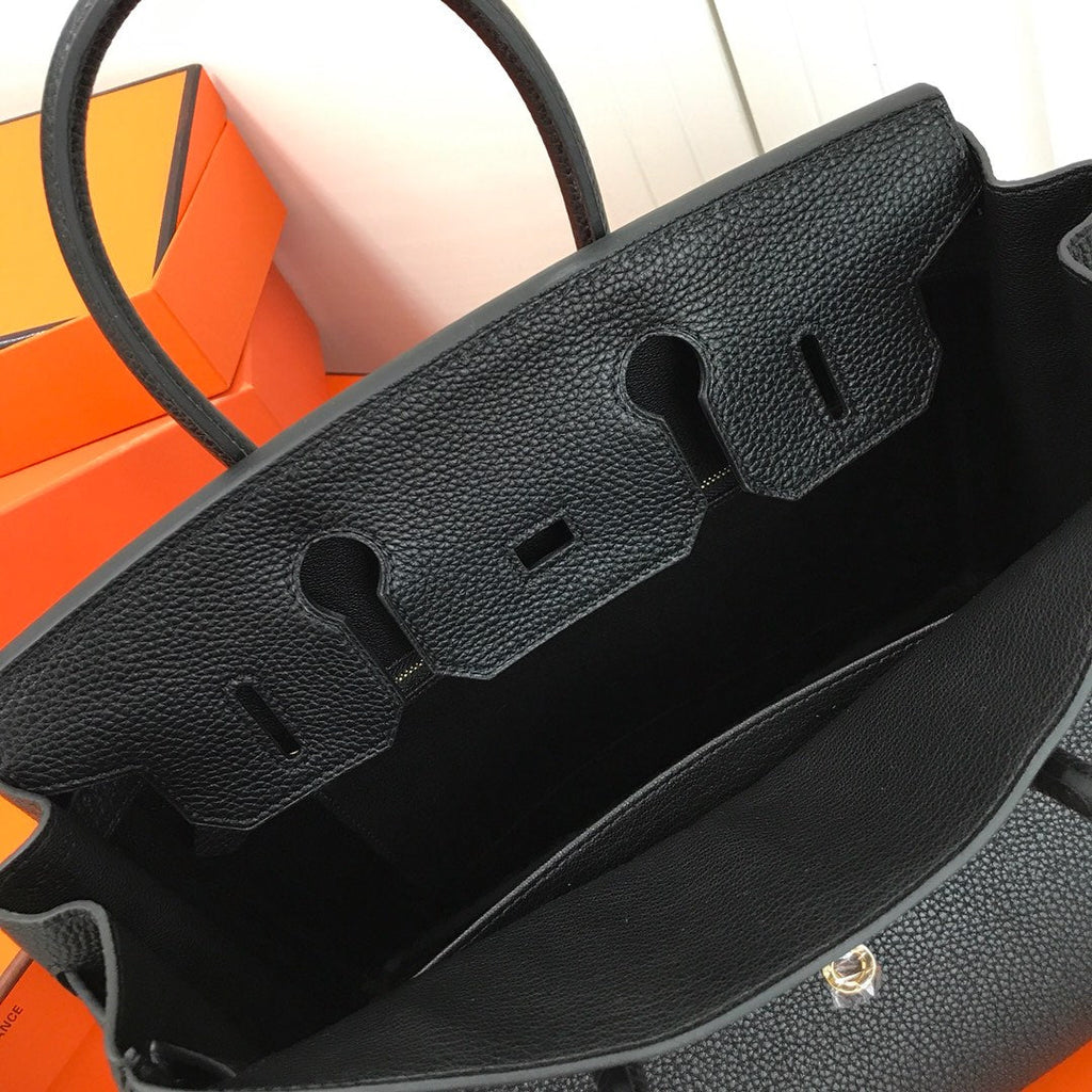 Birkin Retourne in Noir Togo Leather with Contrast Interior (Gold Hardware)