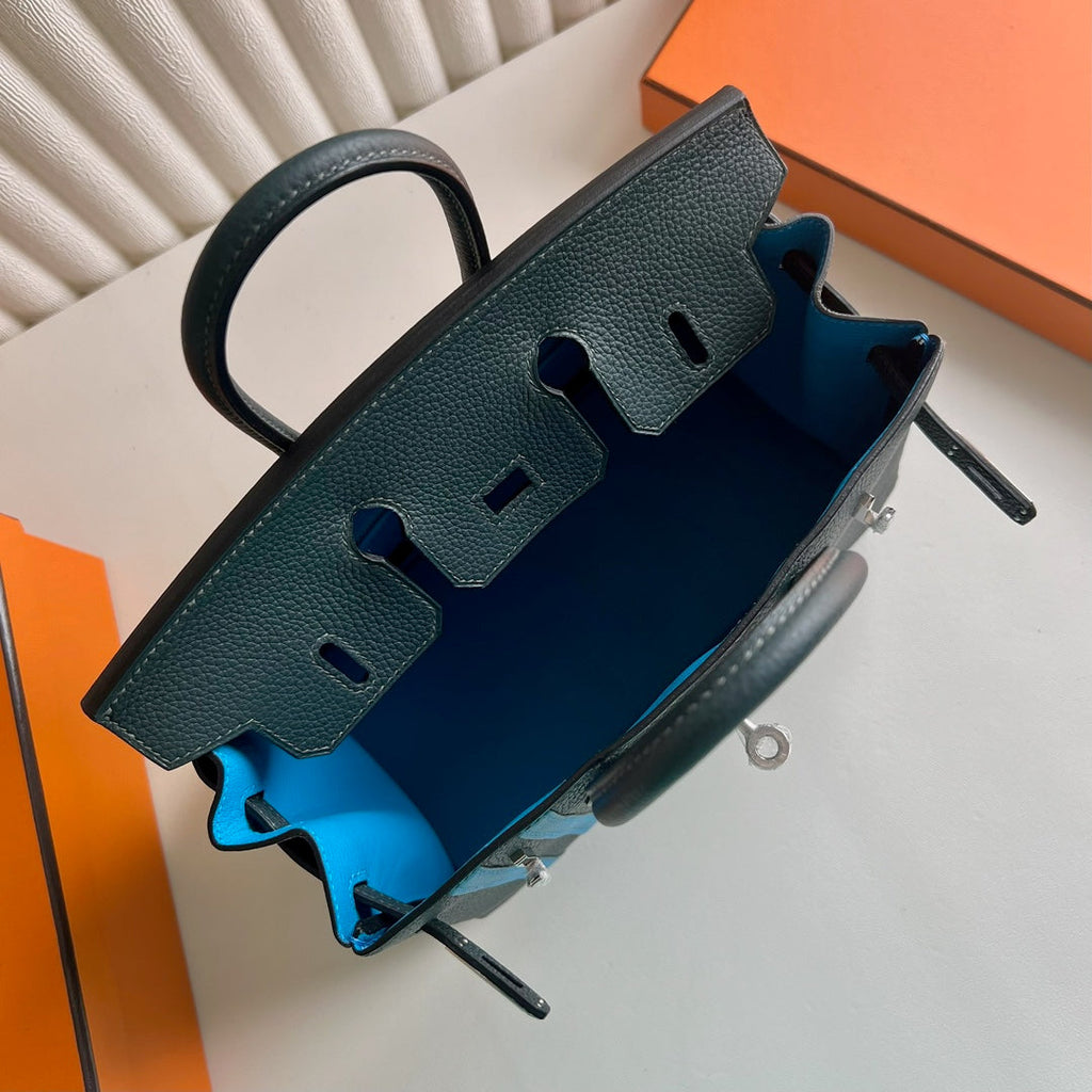 Mini Birkin 25cm Officier Edition in Cypress Green Togo & Swift Calfskin