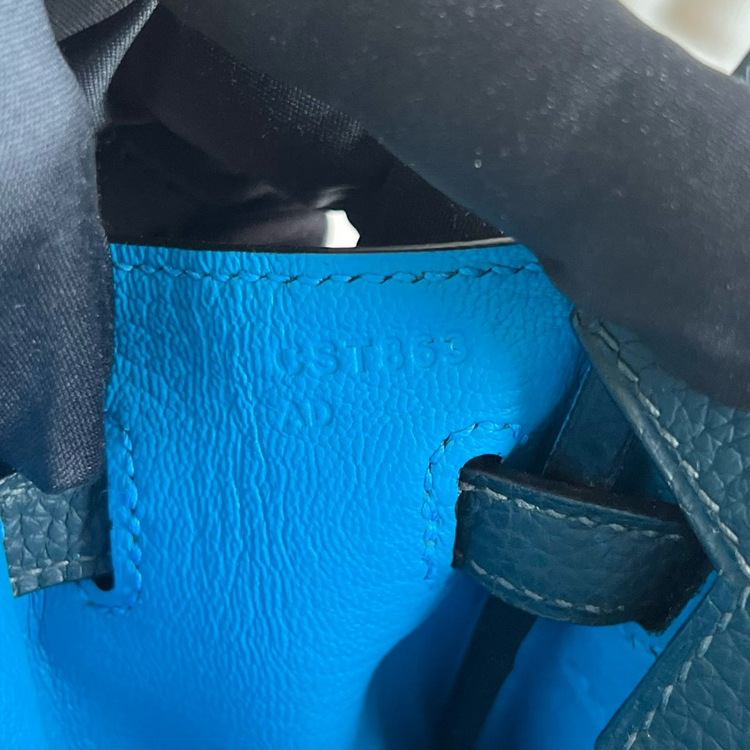 Mini Birkin 25cm Officier Edition in Cypress Green Togo & Swift Calfskin