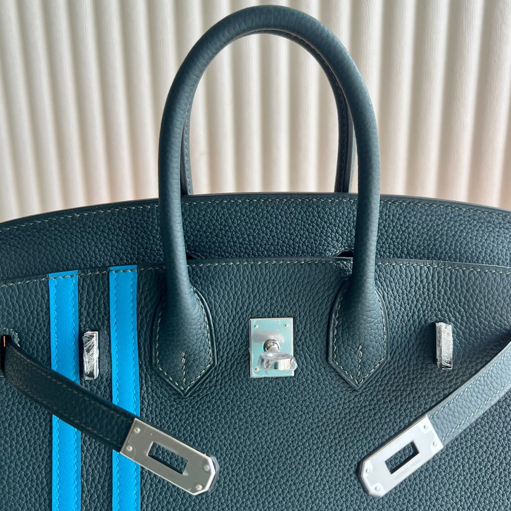 Mini Birkin 25cm Officier Edition in Cypress Green Togo & Swift Calfskin