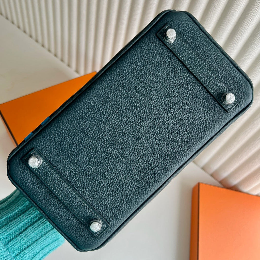 Mini Birkin 25cm Officier Edition in Cypress Green Togo & Swift Calfskin